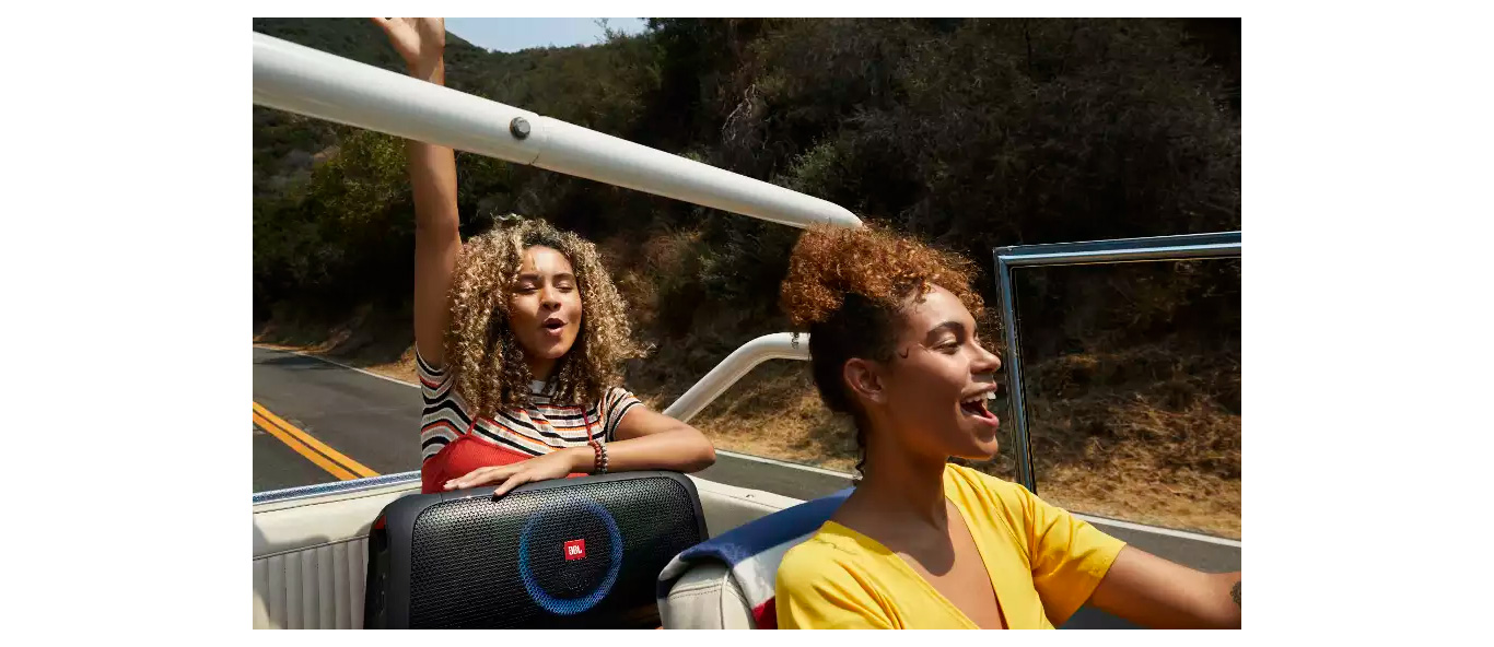 Caixa de Som JBL PartyBox On-The-Go 100W Bluetooth Preta